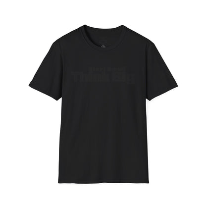 Black t-shirt on a white background