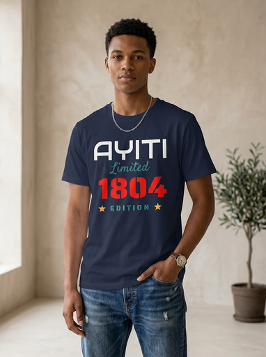 Ayiti 1804 limited edition t-shirt black design Haitian pride apparel